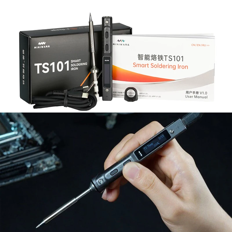 Upgraded TS101 Electric Soldering Iron Digital Display Welding Pen Internally Heated Adjustable Temperature Repair Electronic
Upgraded TS101 Electric Soldering Iron Digital Display Welding Pen Internally Heated Adjustable Temperature Repair Electronic