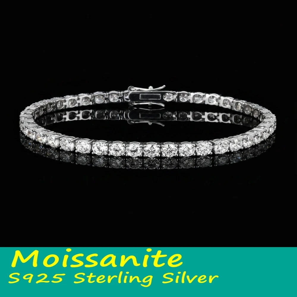 Fashion Simple D Color VVS1 3-6.5MM Full Moissanite Tennis Bracele S925 Sterling Silver High Quality Moissanite Jewelry
Fashion Simple D Color VVS1 3-6.5MM Full Moissanite Tennis Bracele S925 Sterling Silver High Quality Moissanite Jewelry