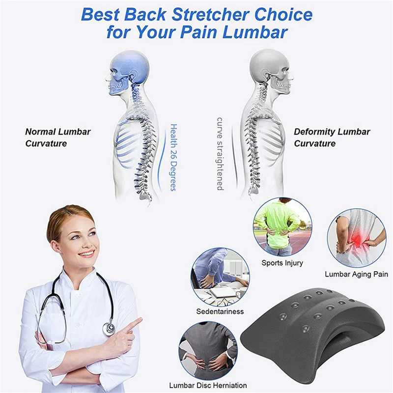 AAAU-2X Lower Back Stretcher Foam Device ,Lumbar Support Device, Spinal Deck Pain Relief ,Lumbar Traction Cushion Black
AAAU-2X Lower Back Stretcher Foam Device ,Lumbar Support Device, Spinal Deck Pain Relief ,Lumbar Traction Cushion Black