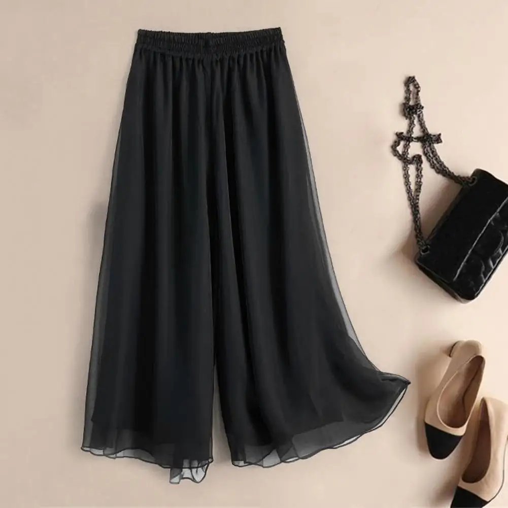 Ladies' Wide Leg Pants Double-layer Large Swing Dance Skirt Versatile High Waisted Loose Pants Flattering Leg Shape Trousers
Ladies' Wide Leg Pants Double-layer Large Swing Dance Skirt Versatile High Waisted Loose Pants Flattering Leg Shape Trousers