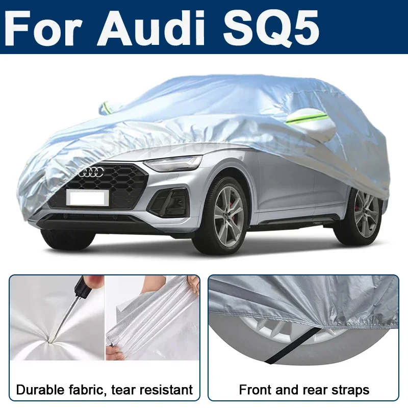 Outdoor Full Car Cover For Audi SQ5 with Reflective Strips Waterproof Snowproof Dustproof UV Protection Auto Exterior Accessory
Outdoor Full Car Cover For Audi SQ5 with Reflective Strips Waterproof Snowproof Dustproof UV Protection Auto Exterior Accessory