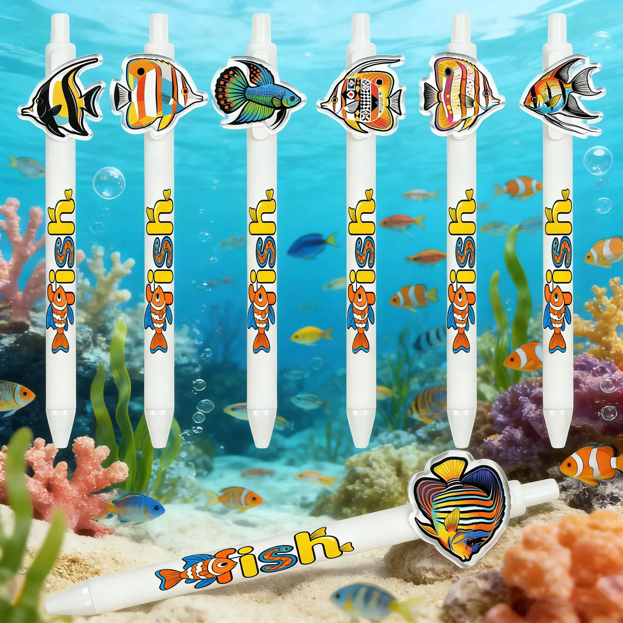 7pcs/14pcs Aquarium Style Tropical Fish Ballpoint Pen White Student Exam Office Pen
7pcs/14pcs Aquarium Style Tropical Fish Ballpoint Pen White Student Exam Office Pen