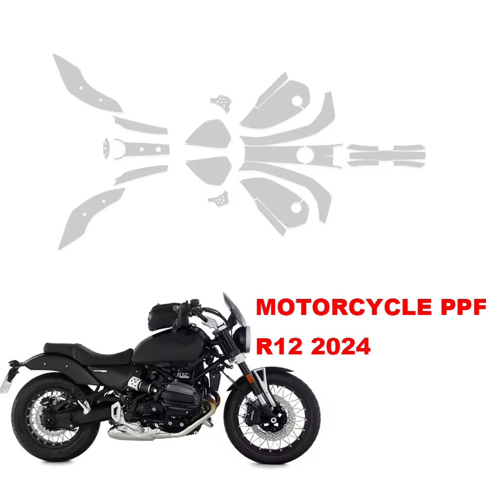 For BMW R12 2024- PPF Motorcycle TPU Paint Protection Film Anti-Scratch Kit R 12 Fairing Protective Film Kit
For BMW R12 2024- PPF Motorcycle TPU Paint Protection Film Anti-Scratch Kit R 12 Fairing Protective Film Kit