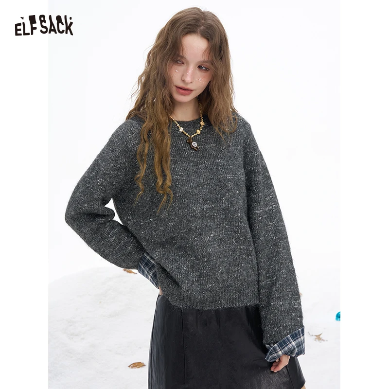 ELFSACK 2025 Winter New Arrivals Casual Loose Classic Plaid Cuff Solid Sweater For Women
ELFSACK 2025 Winter New Arrivals Casual Loose Classic Plaid Cuff Solid Sweater For Women