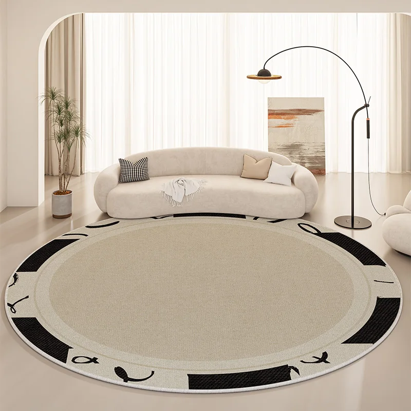 Круглый ковер — белая основа с черными краями, противоскользящий дизайн с геометрическим рисунком для гостиной, спальни, домашнего декора
Круглый ковер — белая основа с черными краями, противоскользящий дизайн с геометрическим рисунком для гостиной, спальни, домашнего декора