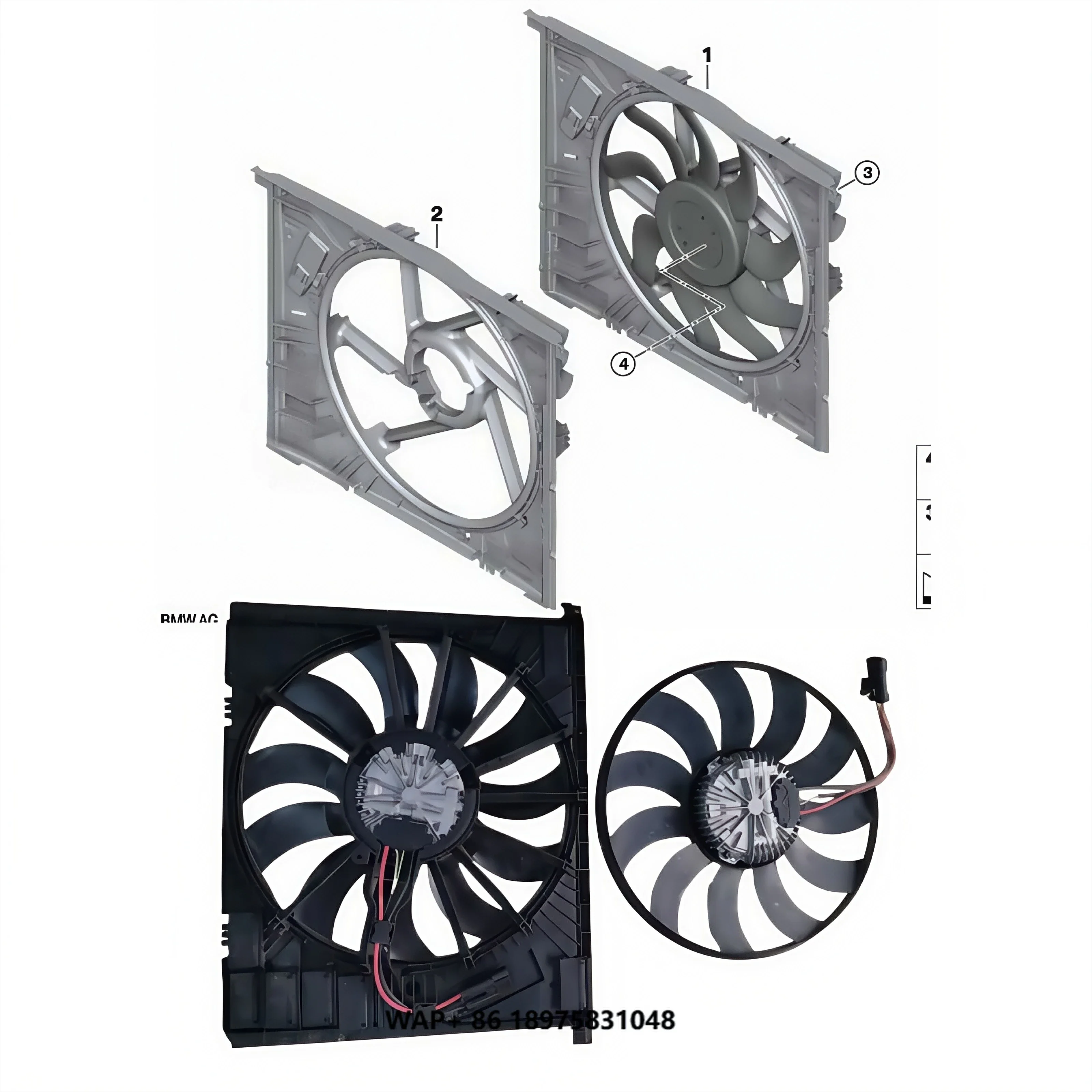 High-Performance 1000W Electric Cooling Radiator Fan Assembly for M3/M4 Competition G80 G82 OE 17428666819 Upgraded Used
High-Performance 1000W Electric Cooling Radiator Fan Assembly for M3/M4 Competition G80 G82 OE 17428666819 Upgraded Used