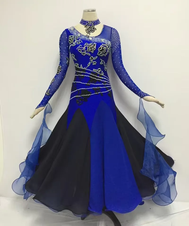 Standard Waltz Dance Dress Royal Blue Shiny Diamond Tango Ballroom Competition Dancing Costume Women's Ballroom Dance Dresses
Standard Waltz Dance Dress Royal Blue Shiny Diamond Tango Ballroom Competition Dancing Costume Women's Ballroom Dance Dresses