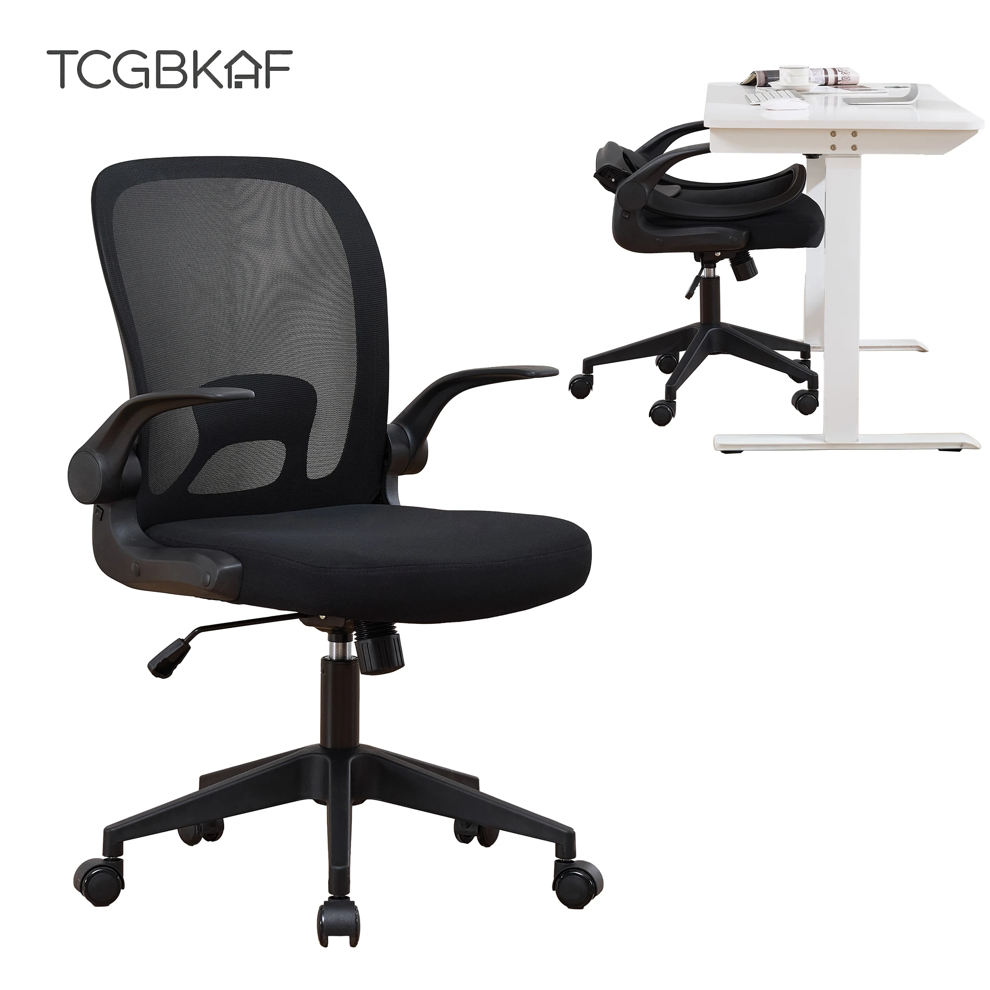 TCGBKAF New Black Foldable Office Chair Ergonomic Mesh Computer Chair with Wheels Flip Up Arms Home Desk Chair for Adults Kids
TCGBKAF New Black Foldable Office Chair Ergonomic Mesh Computer Chair with Wheels Flip Up Arms Home Desk Chair for Adults Kids