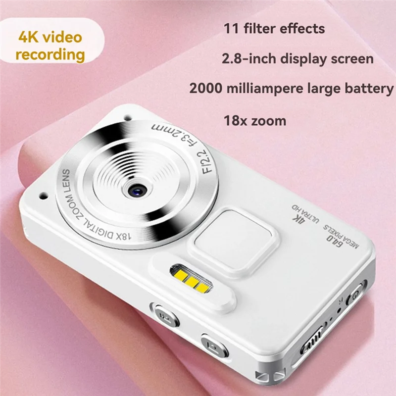 Y45A-Children's Digital Camera HD Video 4K 30Fps 2000Mah Long Time Recording Recorder Fill Lights OTG Fuction
Y45A-Children's Digital Camera HD Video 4K 30Fps 2000Mah Long Time Recording Recorder Fill Lights OTG Fuction
