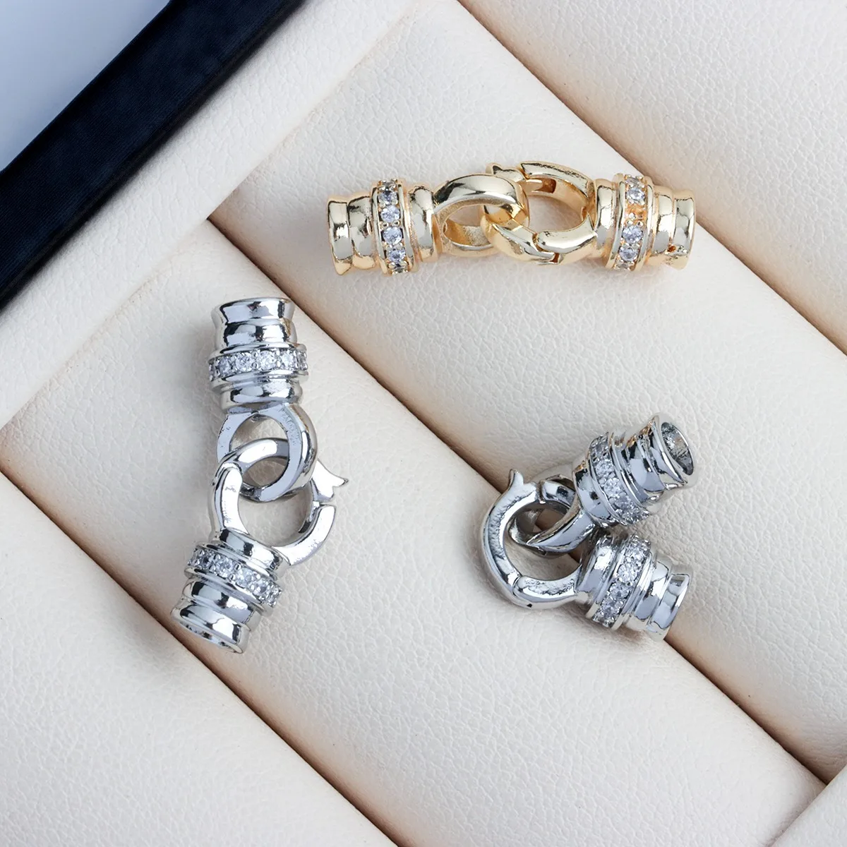 18K Real Gold Plated with Hao Cylindrical Fist Buckle, Bracelet Necklace Connecting Buckle Ending Buckle DIY Accessories 
18K Real Gold Plated with Hao Cylindrical Fist Buckle, Bracelet Necklace Connecting Buckle Ending Buckle DIY Accessories