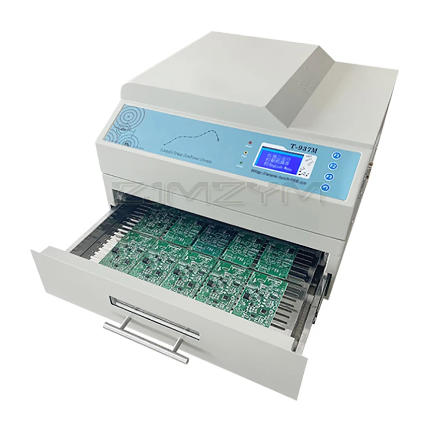 T-937M Reflow Oven Lead-free Reflow Solder Oven For BGA SMD SMT Rework Sation Reflow Soldering Machine
T-937M Reflow Oven Lead-free Reflow Solder Oven For BGA SMD SMT Rework Sation Reflow Soldering Machine