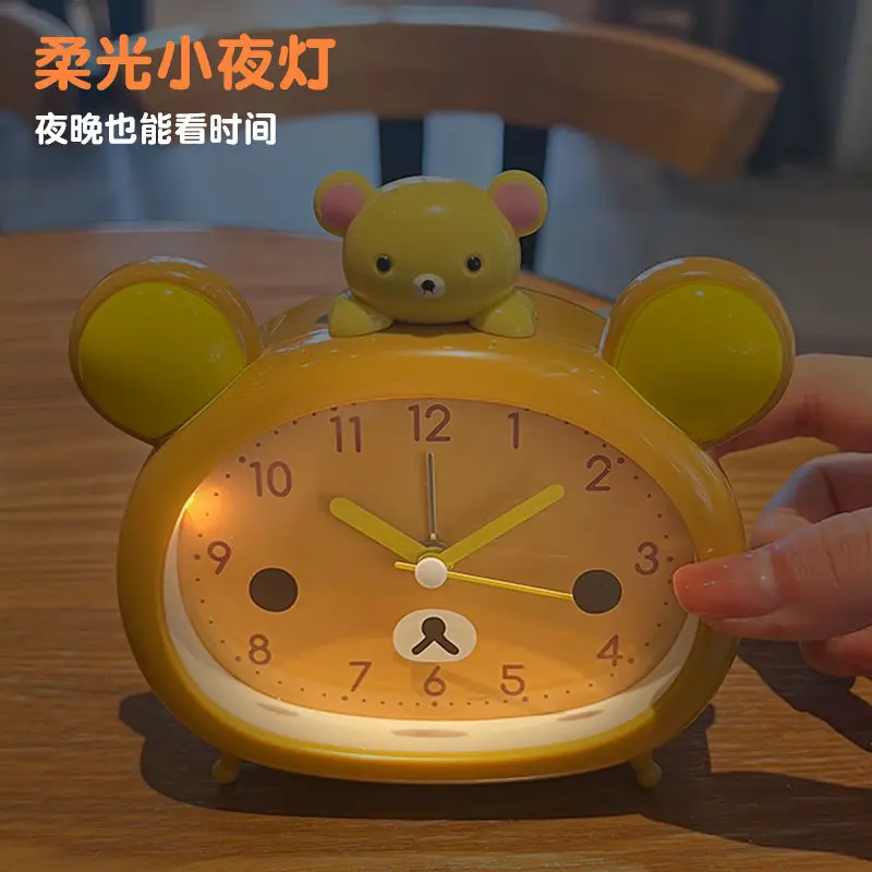 Милый мультяшный будильник Rilakkuma, прикроватные часы с ночным дизайном, детский мультяшный Настольный будильник, домашняя посуда, подарок для украшения дома
Милый мультяшный будильник Rilakkuma, прикроватные часы с ночным дизайном, детский мультяшный Настольный будильник, домашняя посуда, подарок для украшения дома