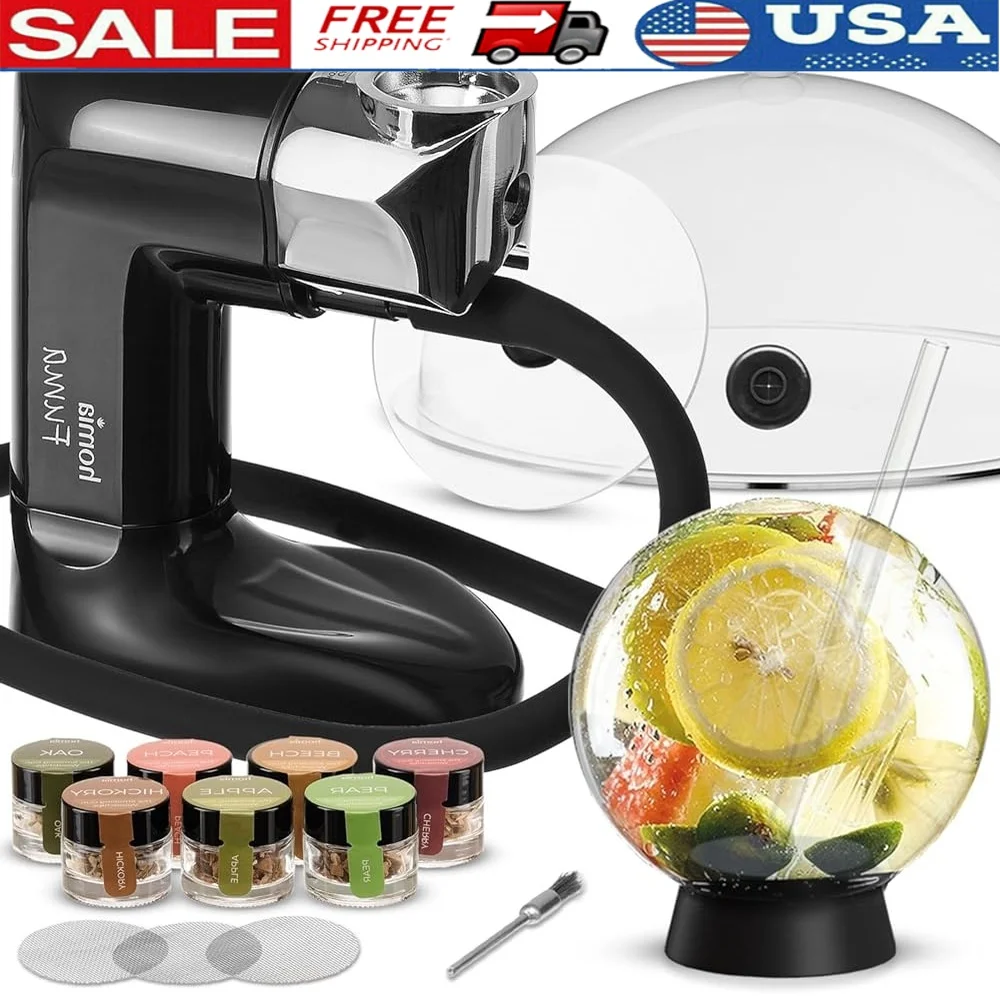 Cocktail Smoker Kit Whiskey Infuser Premium 14 PCS Set with Accessories Wood Chips Electric Indoor Smoker Gift Men
Cocktail Smoker Kit Whiskey Infuser Premium 14 PCS Set with Accessories Wood Chips Electric Indoor Smoker Gift Men