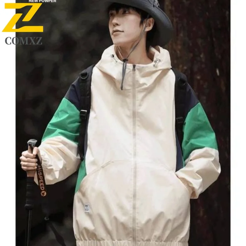 COMXZ Мужская куртка с капюшоном, ветрозащитное пальто для кемпинга, повседневное легкое весенне-осеннее пальто для приключений
COMXZ Мужская куртка с капюшоном, ветрозащитное пальто для кемпинга, повседневное легкое весенне-осеннее пальто для приключений
