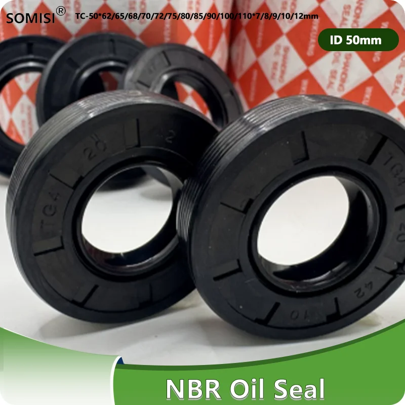 NBR Oil Seal TC TC-50*62/65/68/70/72/75/80/85/90/100/110*7/8/9/10/12mm Nitrile Rubber Shaft Double Lip Oil Seals Gasket ID 50mm
NBR Oil Seal TC TC-50*62/65/68/70/72/75/80/85/90/100/110*7/8/9/10/12mm Nitrile Rubber Shaft Double Lip Oil Seals Gasket ID 50mm
