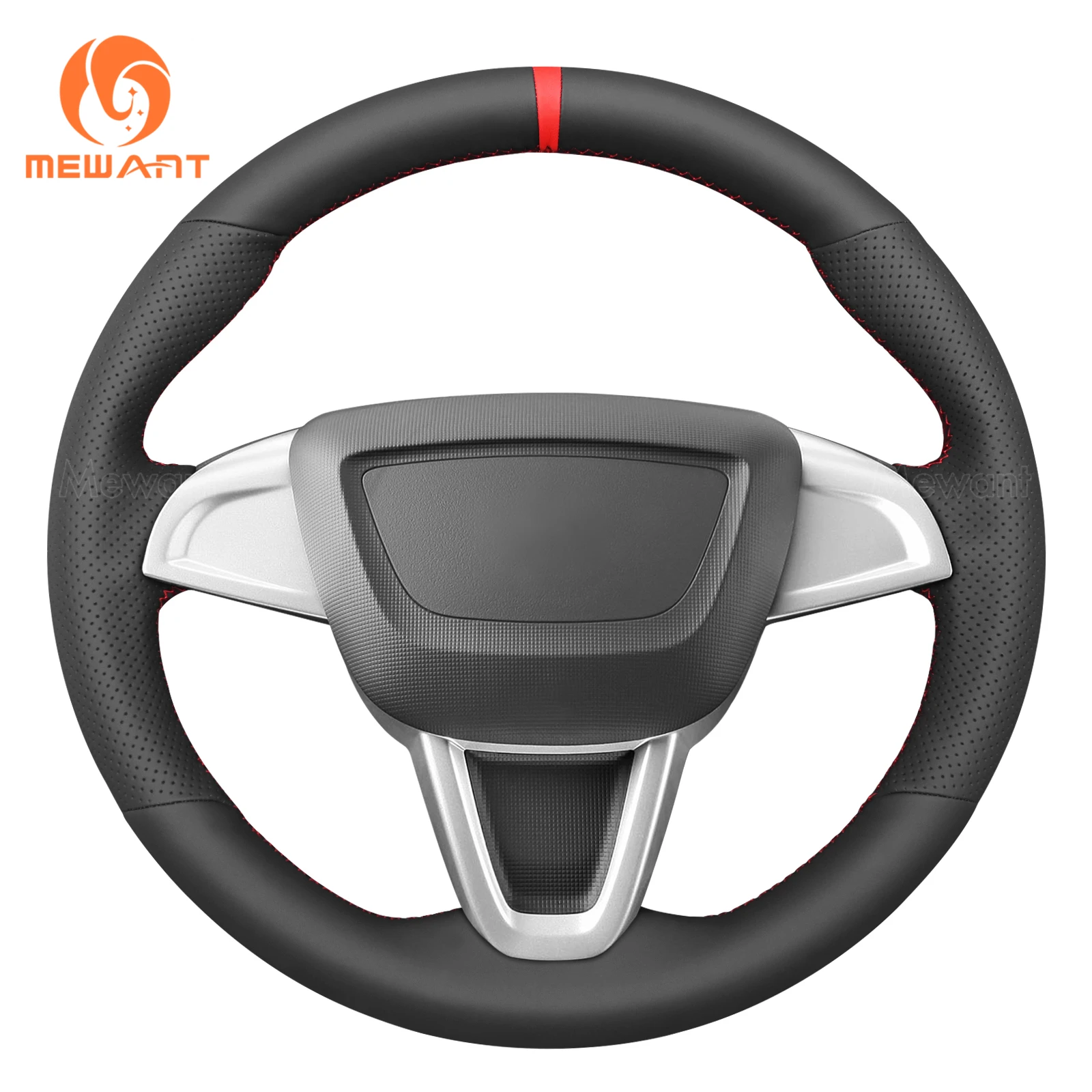 MEWANT Black Artificial Leather Car Steering Wheel Cover for Seat Ibiza (6J) 2012-2015 Mii 2013-2020
MEWANT Black Artificial Leather Car Steering Wheel Cover for Seat Ibiza (6J) 2012-2015 Mii 2013-2020