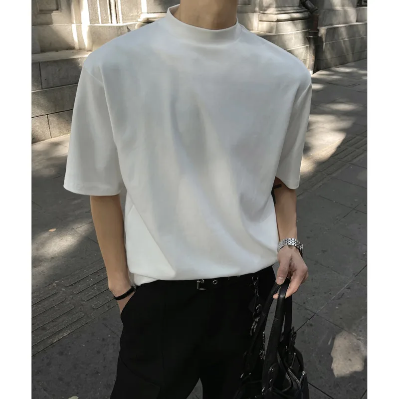 Summer Cotton Short Sleeved T-shirt Men White Casual T Shirt Men Korean Stand Up Collar Black T Shirt Mens Top Plus Size 5XL
Summer Cotton Short Sleeved T-shirt Men White Casual T Shirt Men Korean Stand Up Collar Black T Shirt Mens Top Plus Size 5XL