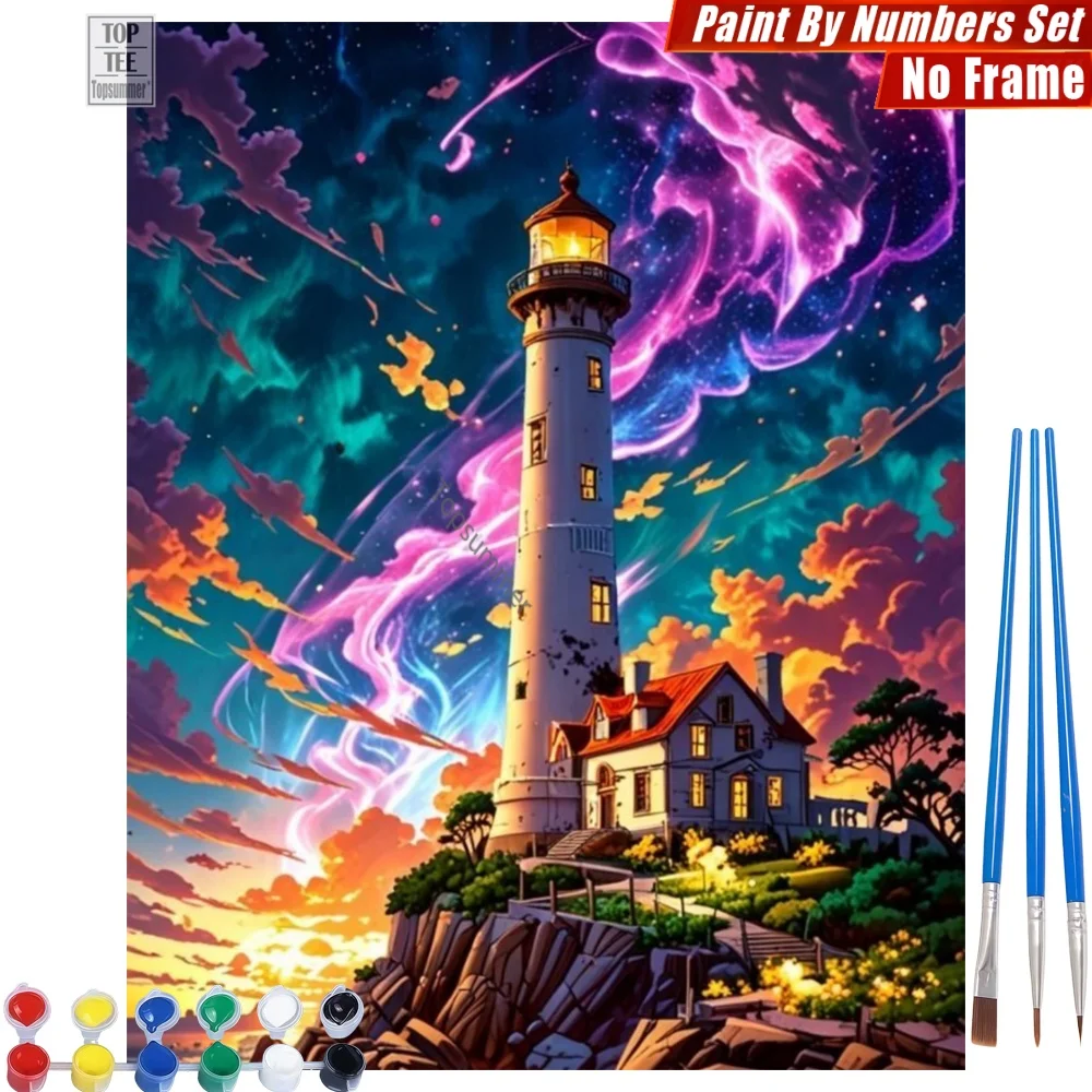 Lighthouse rocks night Painting By Numbers Set - fantastical swirling colorful Father'S Day Gift For Dad
Lighthouse rocks night Painting By Numbers Set - fantastical swirling colorful Father'S Day Gift For Dad