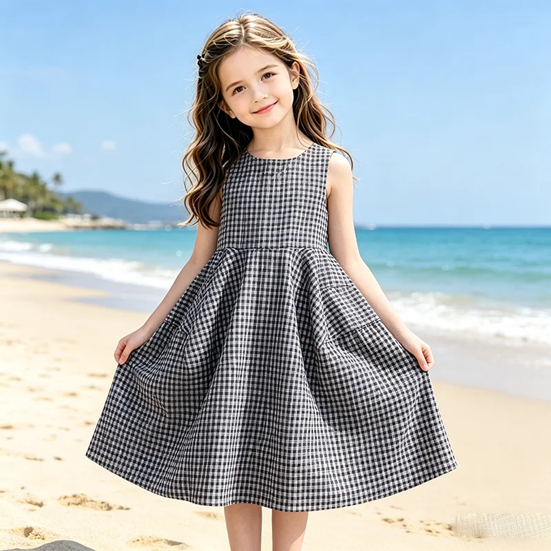 Girls Dark Blue Gingham Sleeveless A-Line Sundress Casual Summer School Wear Girls Checkered Clothing Kids Size 5 -20 Years
Girls Dark Blue Gingham Sleeveless A-Line Sundress Casual Summer School Wear Girls Checkered Clothing Kids Size 5 -20 Years