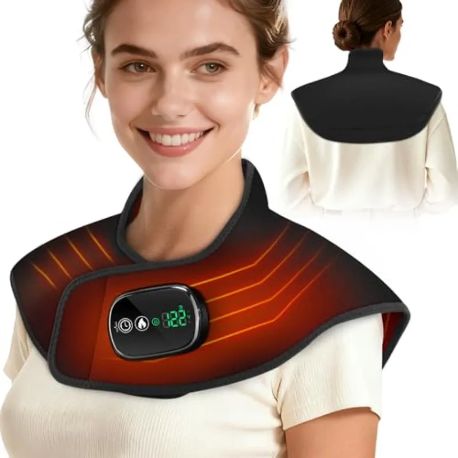 Weighted Heating Pad for Neck Shoulder, Cordless Electric Neck Shoulder Back Heating Pad Wrap 4 Heat Options and 5 Auto Timer M
Weighted Heating Pad for Neck Shoulder, Cordless Electric Neck Shoulder Back Heating Pad Wrap 4 Heat Options and 5 Auto Timer M