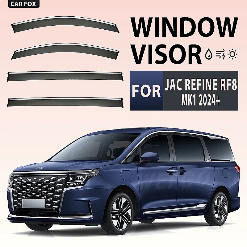 4Pcs For JAC Refine RF8 2024+ Car Window Visor Rain Sun Shade Awning Windshield Side Deflector Auto Accessories
4Pcs For JAC Refine RF8 2024+ Car Window Visor Rain Sun Shade Awning Windshield Side Deflector Auto Accessories