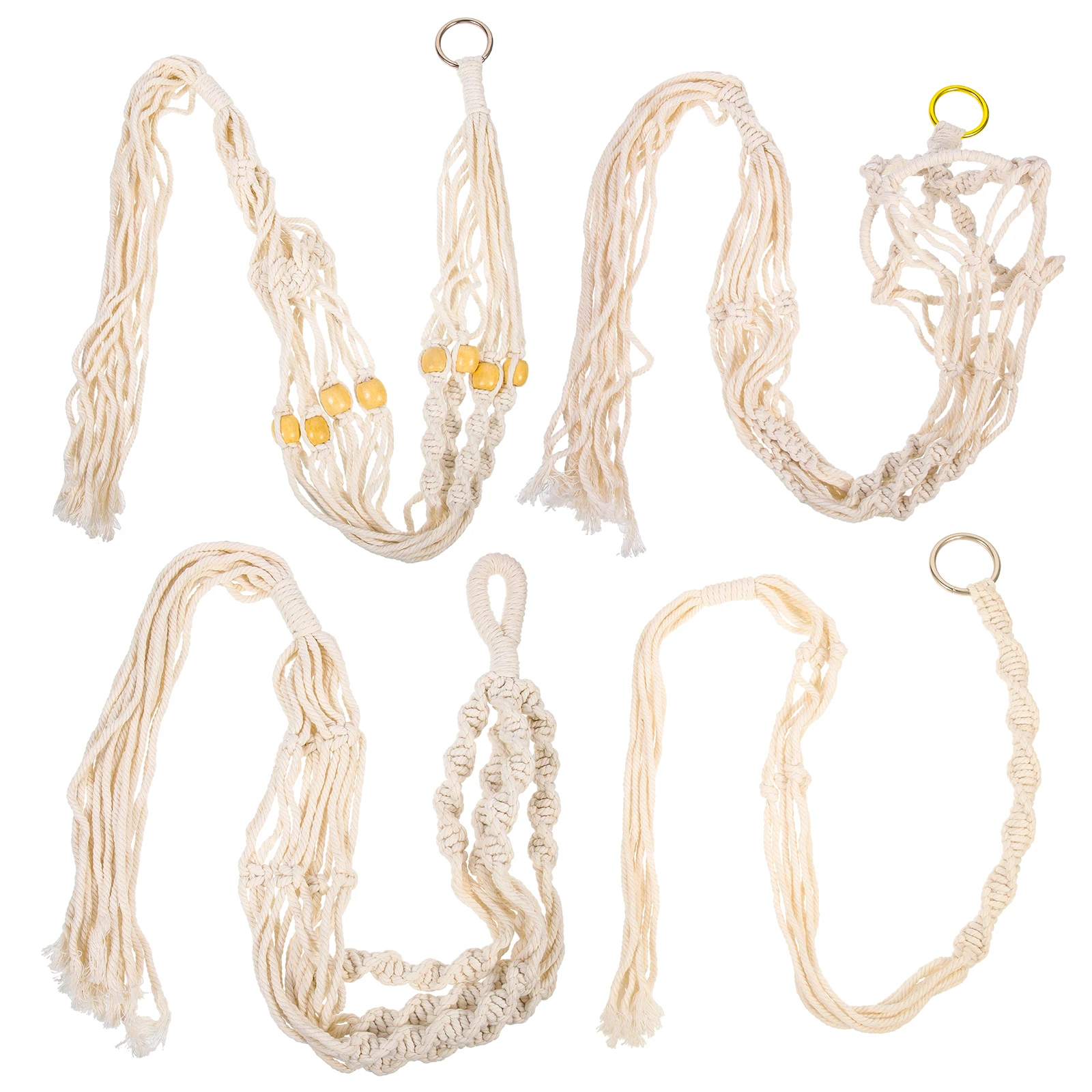 4pcs Cotton Rope Macrame Plant Hanger H Woven Wall Mount Flower Pot Holder Hanging Basket Net Bag Planter String Bag
4pcs Cotton Rope Macrame Plant Hanger H Woven Wall Mount Flower Pot Holder Hanging Basket Net Bag Planter String Bag