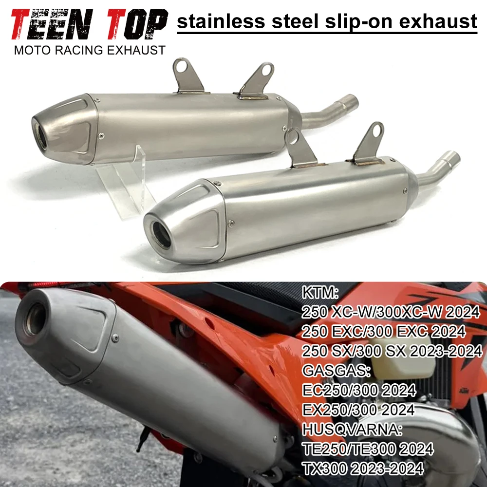 Stainless Steel/Titanium Alloy Slip-on Exhaust Muffler For GASGAS EC250 EC300 EX300 Exhaust Pipe 2024 Dirt Bike Escape Tube
Stainless Steel/Titanium Alloy Slip-on Exhaust Muffler For GASGAS EC250 EC300 EX300 Exhaust Pipe 2024 Dirt Bike Escape Tube