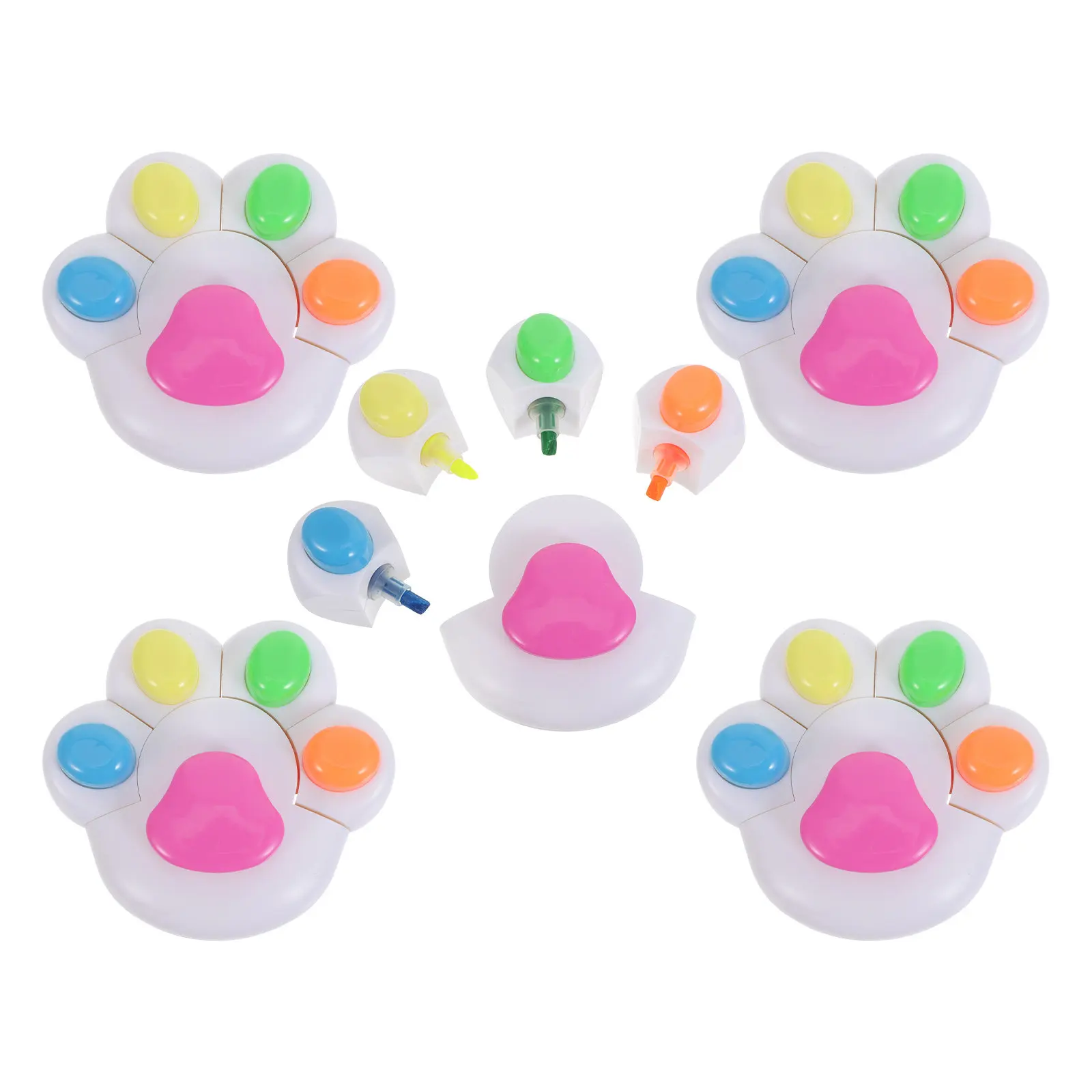 5Pcs Mini Cat Paw Highlighter Pen Multicolor Assorted Colors Cute Kawaii Highlighters Neon Marker Set School Office Study Notes
5Pcs Mini Cat Paw Highlighter Pen Multicolor Assorted Colors Cute Kawaii Highlighters Neon Marker Set School Office Study Notes