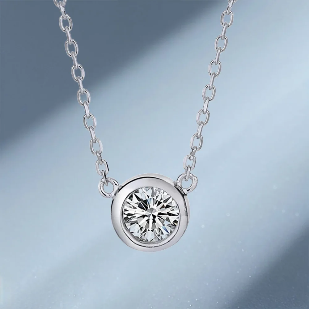 Star Dot 0.5/1ct Moissanite Diamond Necklace Gift, PT950 Round Pendant Necklace Wedding Jewelry for Women Daily Wear Versatile
Star Dot 0.5/1ct Moissanite Diamond Necklace Gift, PT950 Round Pendant Necklace Wedding Jewelry for Women Daily Wear Versatile