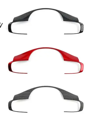 Car Carbon Wood Style Steering Wheel Upper Cover Frame Trim For Kia Sportage NQ5 2023-2025 K5 2025 Accessories