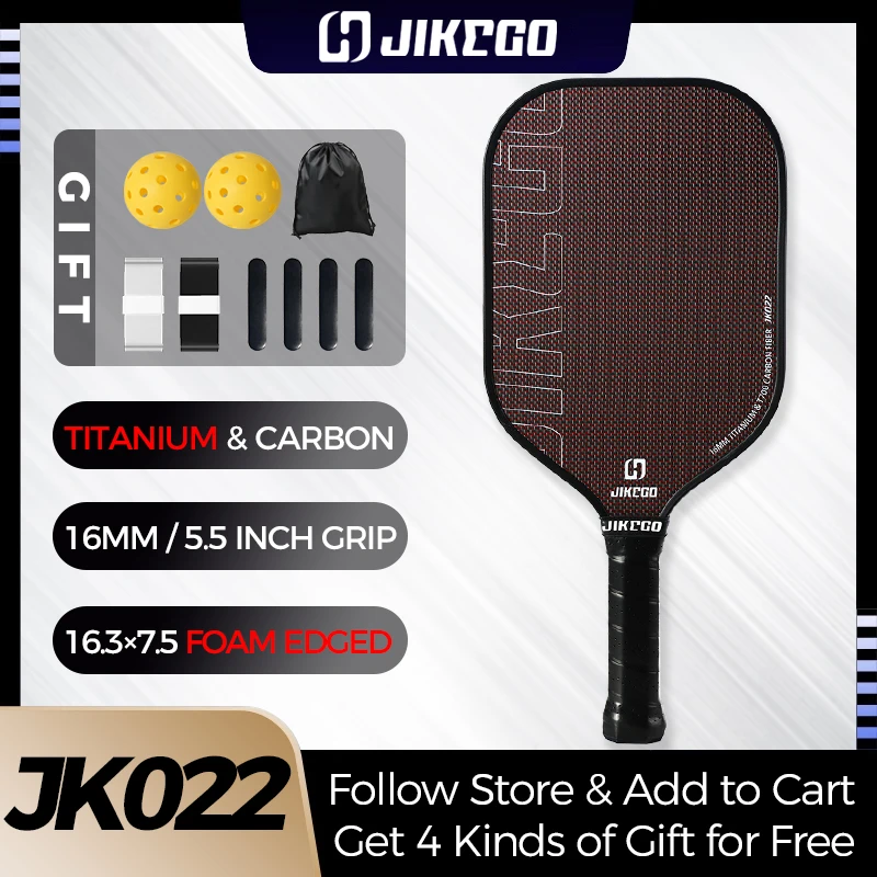 JIKEGO Titanium Weave T700 Carbon Fiber Pickleball Paddle Thermoformed Unibody Foam Edge 16mm Elongated Pickle Balls Racket CFS
JIKEGO Titanium Weave T700 Carbon Fiber Pickleball Paddle Thermoformed Unibody Foam Edge 16mm Elongated Pickle Balls Racket CFS