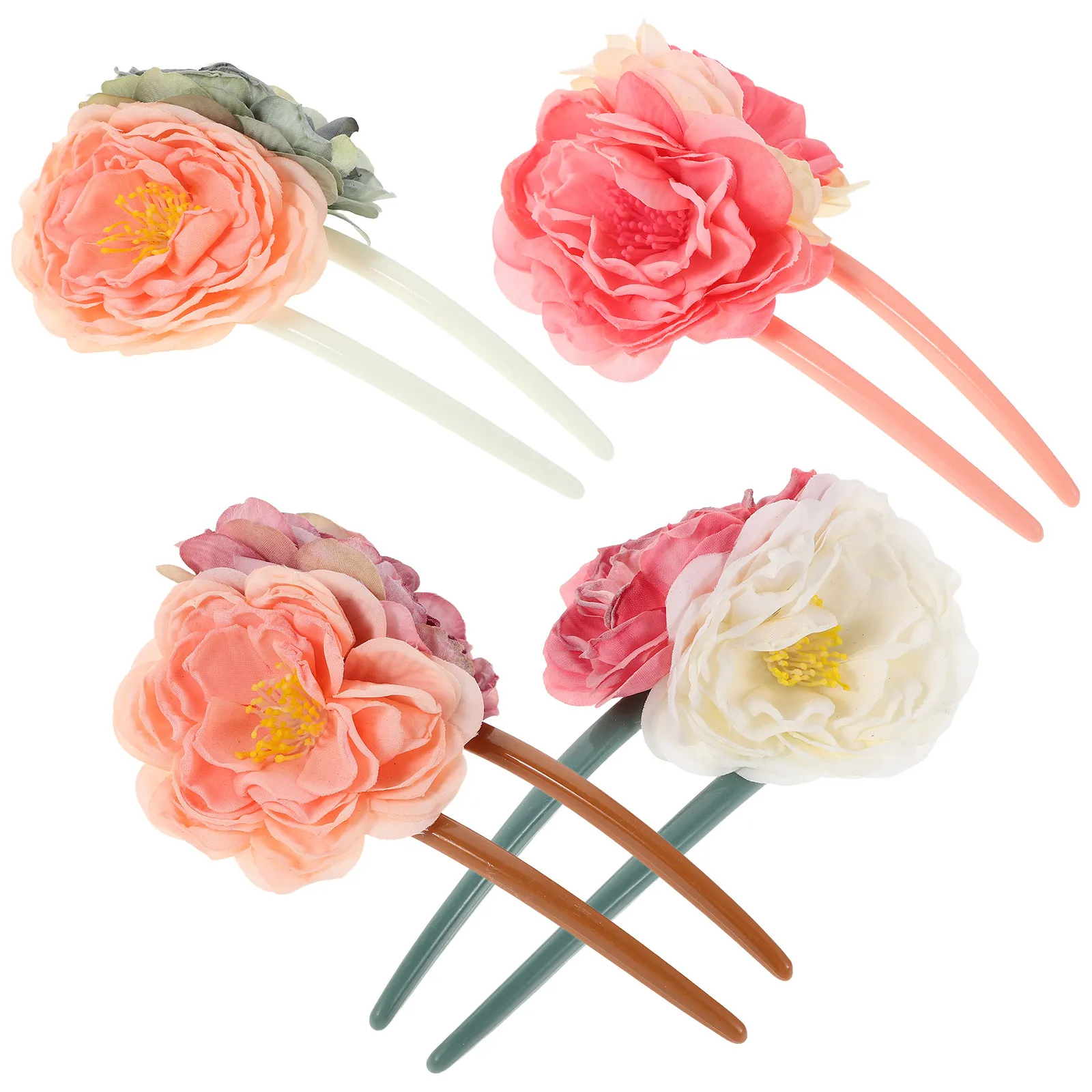 Набор из 4 винтажных заколок: Элегантные U-образные держатели для пучков с цветочным узором для длинных волос, женские аксессуары для волос с китайскими тканевыми цветами
Набор из 4 винтажных заколок: Элегантные U-образные держатели для пучков с цветочным узором для длинных волос, женские аксессуары для волос с китайскими тканевыми цветами
