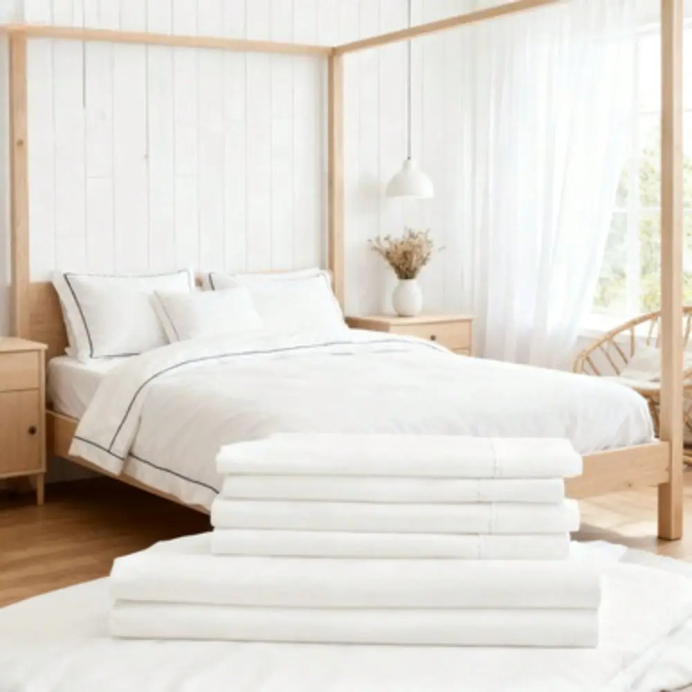 Extra Long, White Solid Microfiber 6 Piece Bed Sheet Set, By
Extra Long, White Solid Microfiber 6 Piece Bed Sheet Set, By