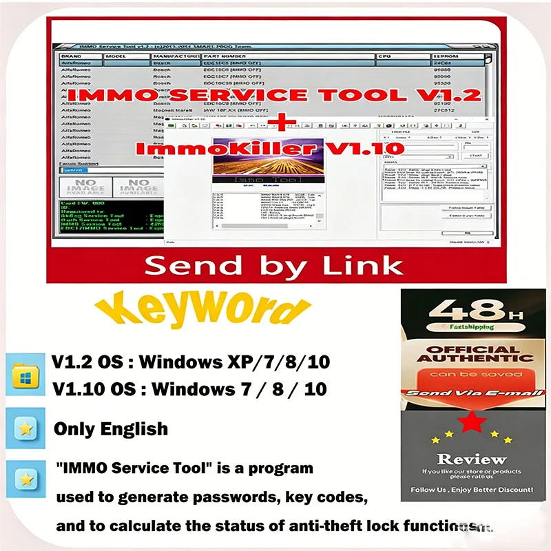 New IMMO SERVICE TOOL V1.2 IMMO OFF + ImmoKiller V1.10 ECU Programmer Tool for Car Repairing Passing Virigining the Immobilizer
New IMMO SERVICE TOOL V1.2 IMMO OFF + ImmoKiller V1.10 ECU Programmer Tool for Car Repairing Passing Virigining the Immobilizer