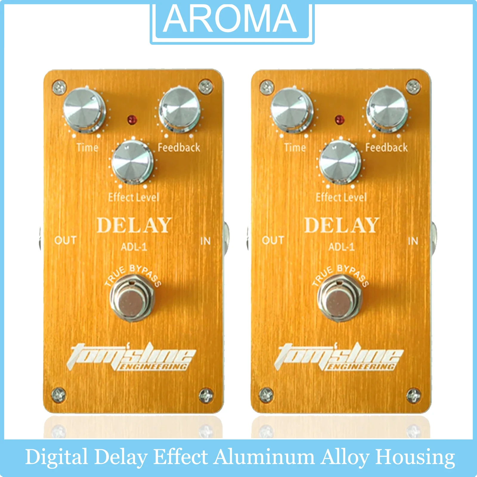 AROMA Delay Electric Guitar Effect Pedal Digital Delay Effect Aluminum Alloy Housing True Bypass Pedal ADL-1 Mini Guitar Parts
AROMA Delay Electric Guitar Effect Pedal Digital Delay Effect Aluminum Alloy Housing True Bypass Pedal ADL-1 Mini Guitar Parts