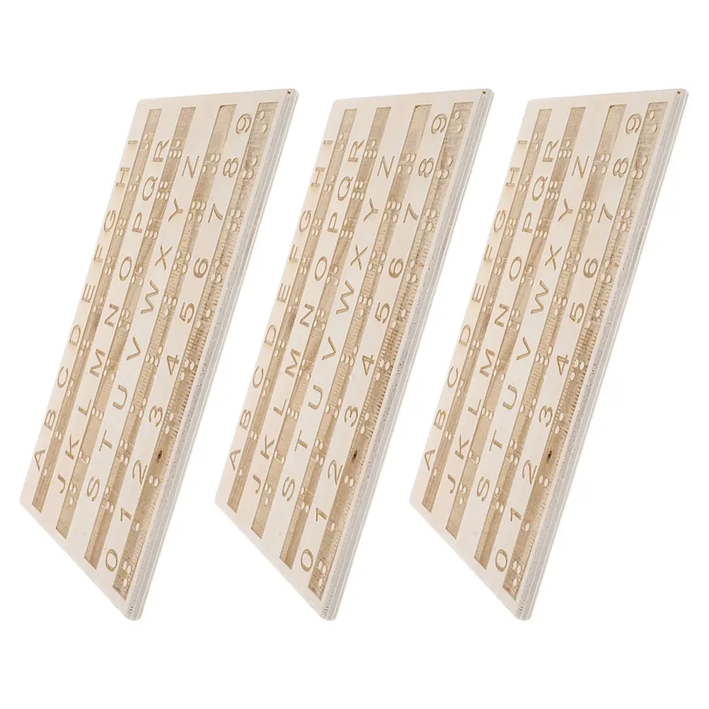 3pcs Alphabet Board Wooden Learning Tools Learning Braille Board for Blind Health Care Accessories Number Boards
3pcs Alphabet Board Wooden Learning Tools Learning Braille Board for Blind Health Care Accessories Number Boards