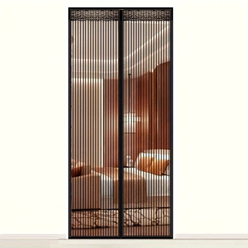 Summer Striped Breathable Mosquito Net Curtain with Magnetic Automatic Closing Complete Sizes for Bedroom Insect Protection.
Summer Striped Breathable Mosquito Net Curtain with Magnetic Automatic Closing Complete Sizes for Bedroom Insect Protection.