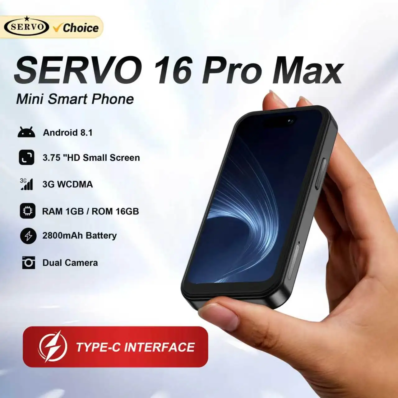 2026 SERVO Mini Android Smartphone 3G WCDMA 16GB ROM Play Store WiFi Hotspot Face ID 3.75"Small Smart Cellphone Dual SIM Standby
2026 SERVO Mini Android Smartphone 3G WCDMA 16GB ROM Play Store WiFi Hotspot Face ID 3.75"Small Smart Cellphone Dual SIM Standby