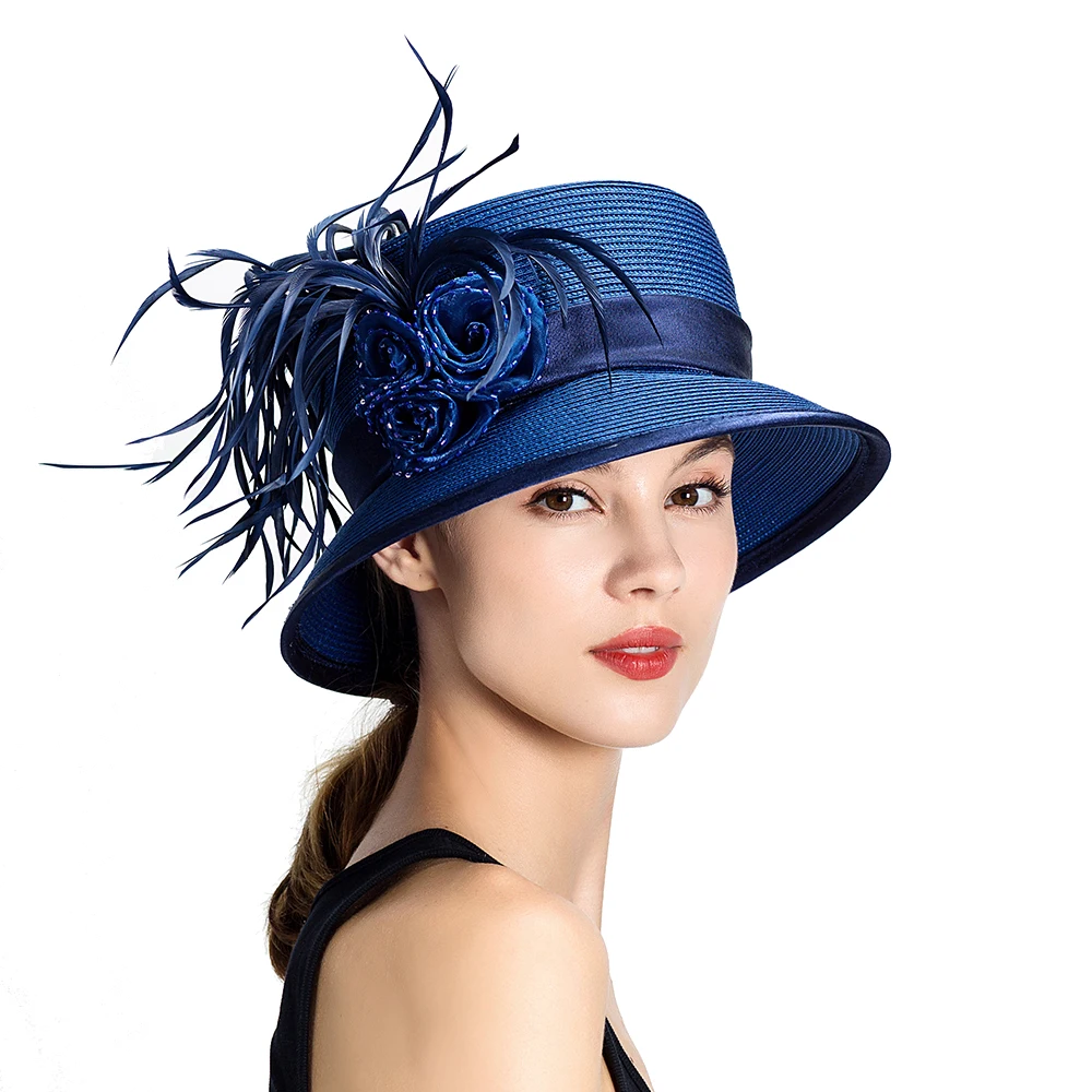 Women's Church Hat PP Braid Derby Hat – Elegant Flower & Feather Design for Tea Party, Wedding, or Sunday Service S10-229
Women's Church Hat PP Braid Derby Hat – Elegant Flower & Feather Design for Tea Party, Wedding, or Sunday Service S10-229