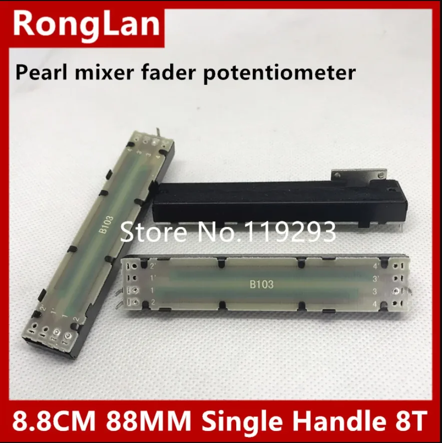 8.8 cm 88MM slide potentiometer single joint B10K B10KX2 8MMT Straight Shaft--10PCS/LOT
8.8 cm 88MM slide potentiometer single joint B10K B10KX2 8MMT Straight Shaft--10PCS/LOT