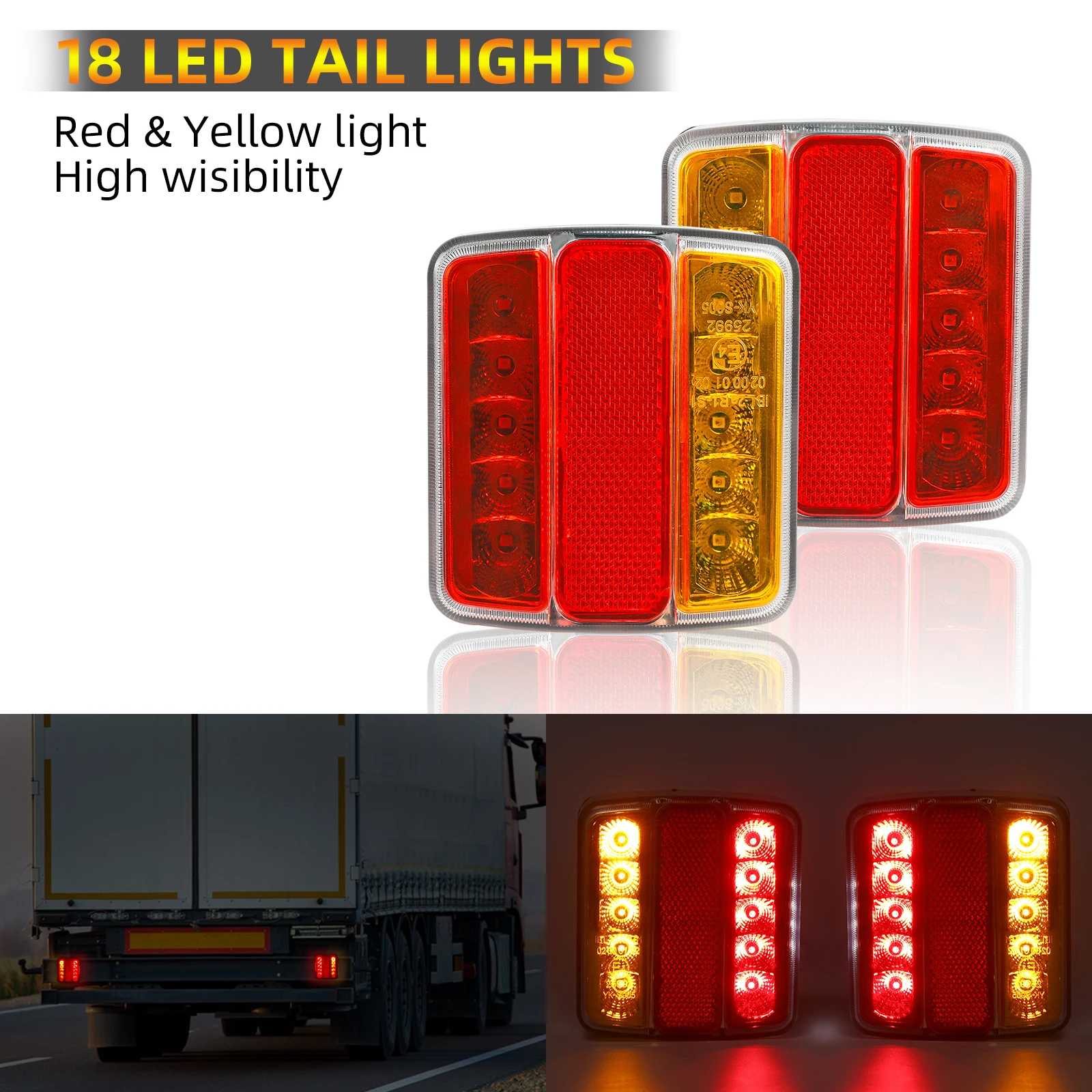 AOHEWEI Pair of 12V LED Trailer Tail Waterproof Lights Multi‑Function Rear Brake Lamps for Trucks Caravans Marker Illumination
AOHEWEI Pair of 12V LED Trailer Tail Waterproof Lights Multi‑Function Rear Brake Lamps for Trucks Caravans Marker Illumination