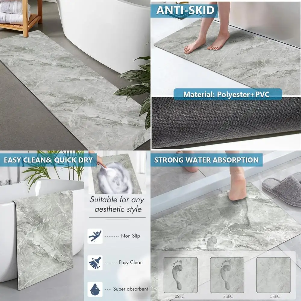 Настраиваемый резиновый нескользящий коврик для ванной - быстросохнущий, супервпитывающий, тонкий для оформления дверей, моющийся коврик для ванной комнаты
Настраиваемый резиновый нескользящий коврик для ванной - быстросохнущий, супервпитывающий, тонкий для оформления дверей, моющийся коврик для ванной комнаты