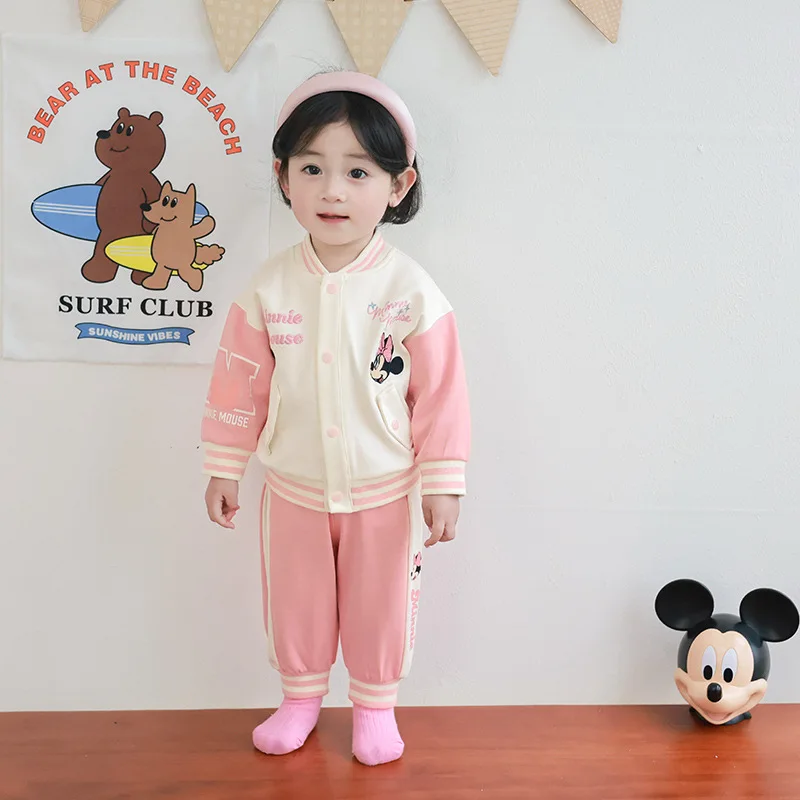 New Minnie Spring Baby Girl Korean Baseball Split Style Suit Soft Skin Friendly Cute Toddler Outfit 1-3 Years Children's Sets
New Minnie Spring Baby Girl Korean Baseball Split Style Suit Soft Skin Friendly Cute Toddler Outfit 1-3 Years Children's Sets
