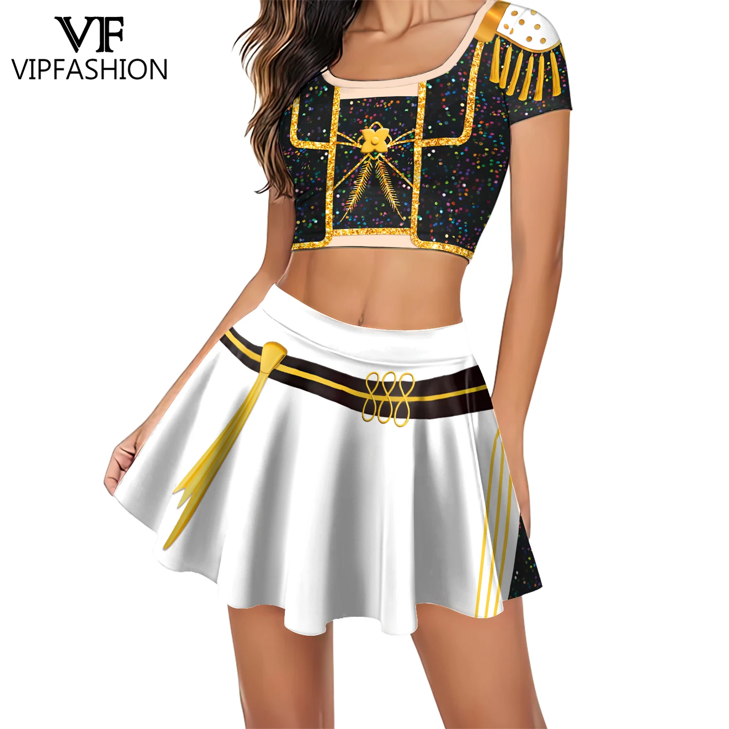 VIP FASHION Carnival Cosplay Costume for Women 3D Printed Crop Top Pleated Skirt Anime Two Piece Suit Sexy Short Sleeved Top
VIP FASHION Carnival Cosplay Costume for Women 3D Printed Crop Top Pleated Skirt Anime Two Piece Suit Sexy Short Sleeved Top