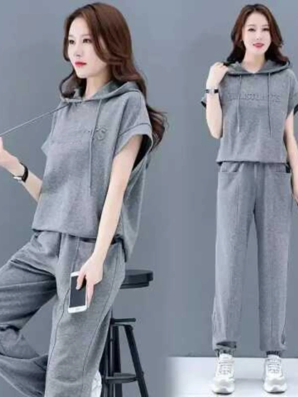plus Size Casual Loose Summer Hat Short Sleeve Fashion Top And Pants Set Conceal Flattering Two Piece Ensemble High Waist Nin...
plus Size Casual Loose Summer Hat Short Sleeve Fashion Top And Pants Set Conceal Flattering Two Piece Ensemble High Waist Nin...