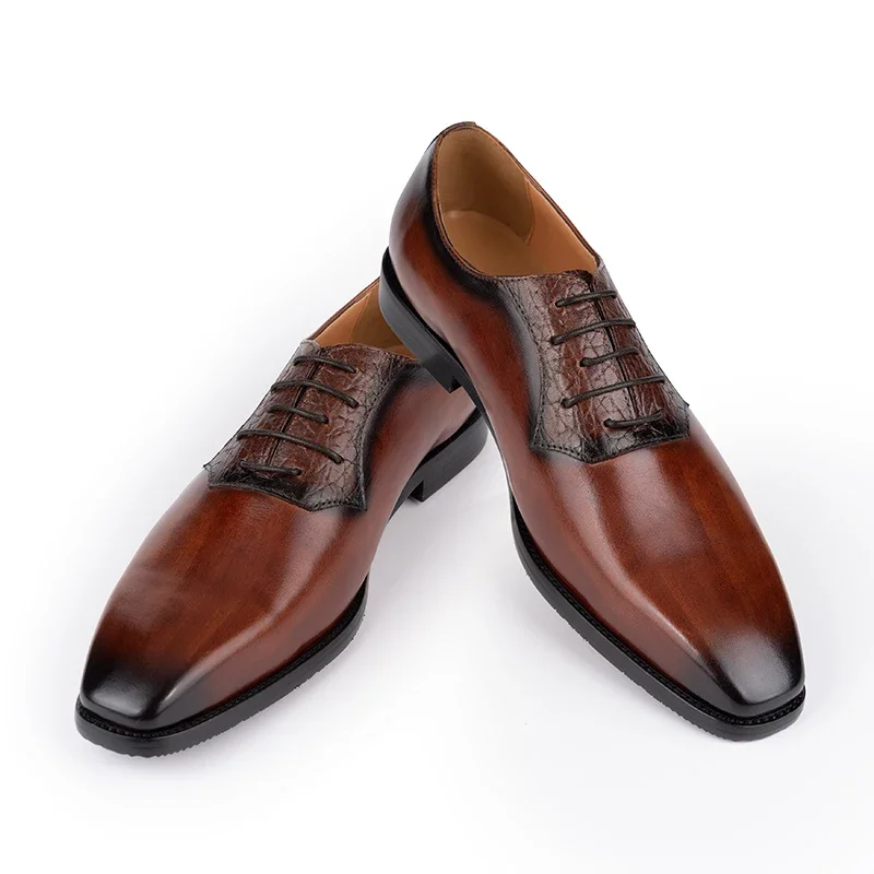 Luxury Mens Oxford Genuine Leather Shoes Brown Wedding Office Business Men Formal Lace Up Dress Shoes Zapatos De Hombre
Luxury Mens Oxford Genuine Leather Shoes Brown Wedding Office Business Men Formal Lace Up Dress Shoes Zapatos De Hombre