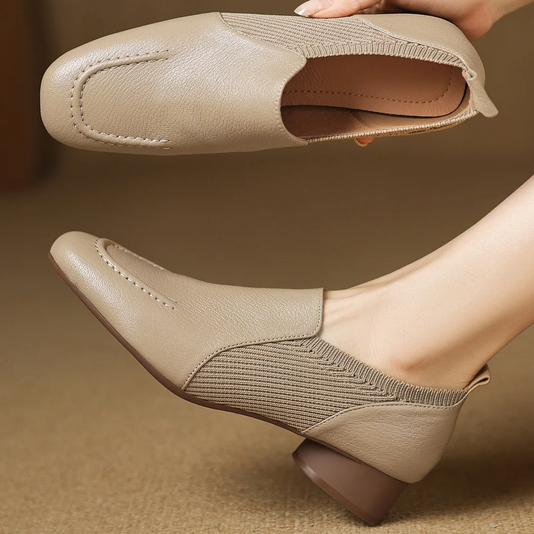 Женские слипоны из овчины из эластичной вязки в стиле пэчворк с квадратным носком на плоской подошве, повседневная женская повседневная мягкая удобная обувь на низком каблуке 3 см
Женские слипоны из овчины из эластичной вязки в стиле пэчворк с квадратным носком на плоской подошве, повседневная женская повседневная мягкая удобная обувь на низком каблуке 3 см