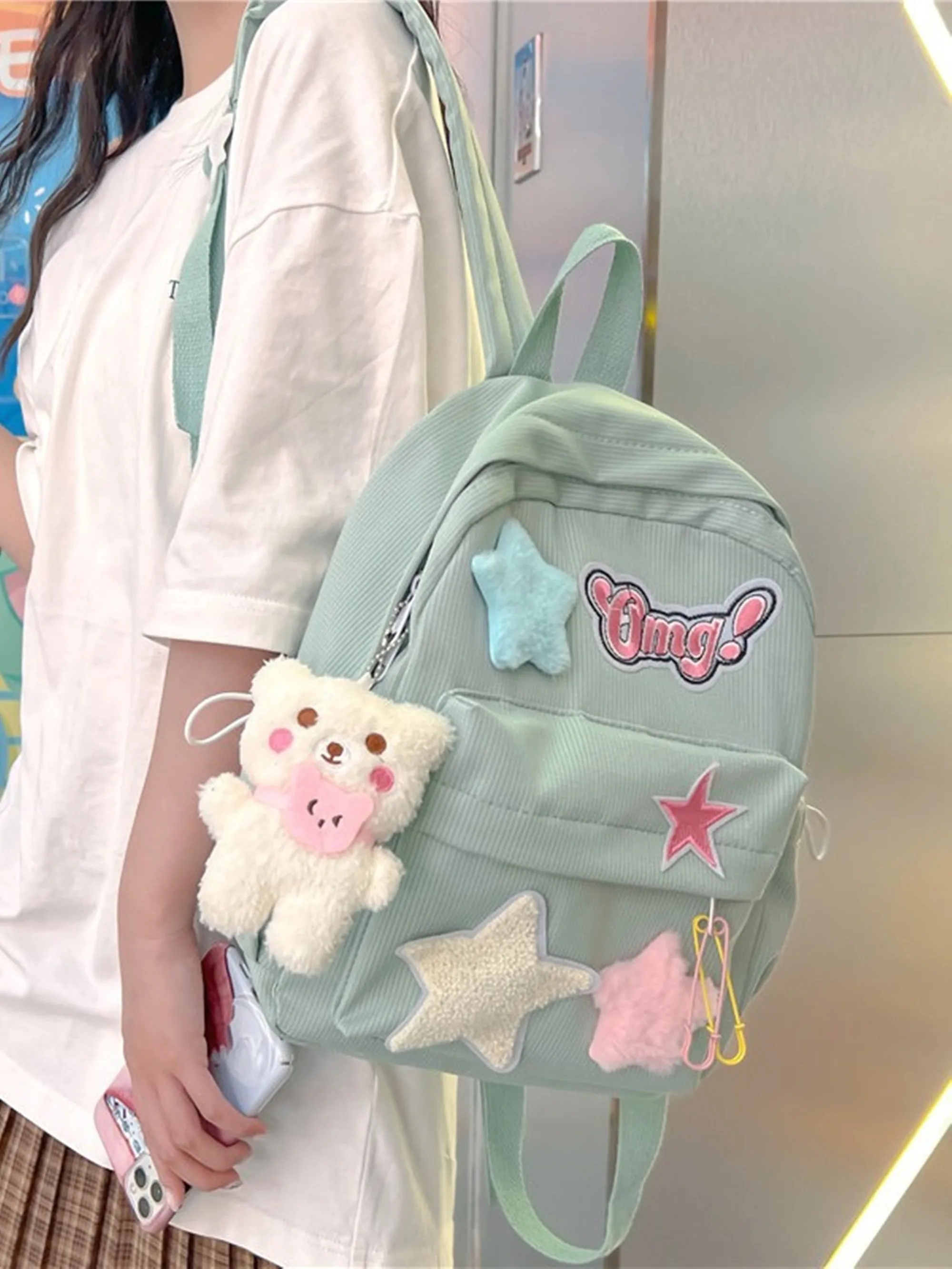 Japanese Ins style soft girl cute girl small backpack casual student school-bag lightweight mommy backpack ita mochilas mujer
Japanese Ins style soft girl cute girl small backpack casual student school-bag lightweight mommy backpack ita mochilas mujer