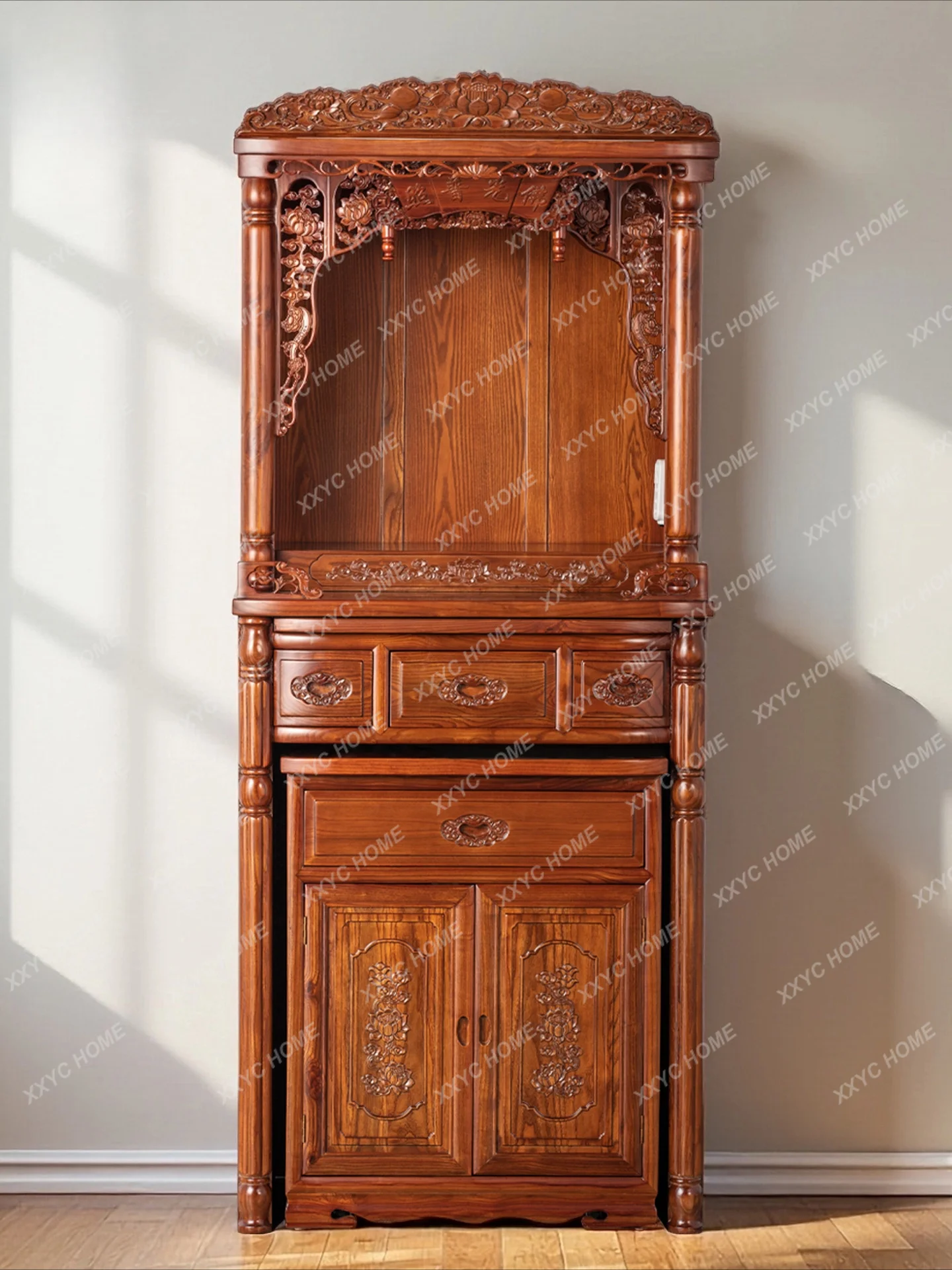 Solid wood Buddhist niche incense table Shentai Zhongtang Buddhist cabinet
Solid wood Buddhist niche incense table Shentai Zhongtang Buddhist cabinet