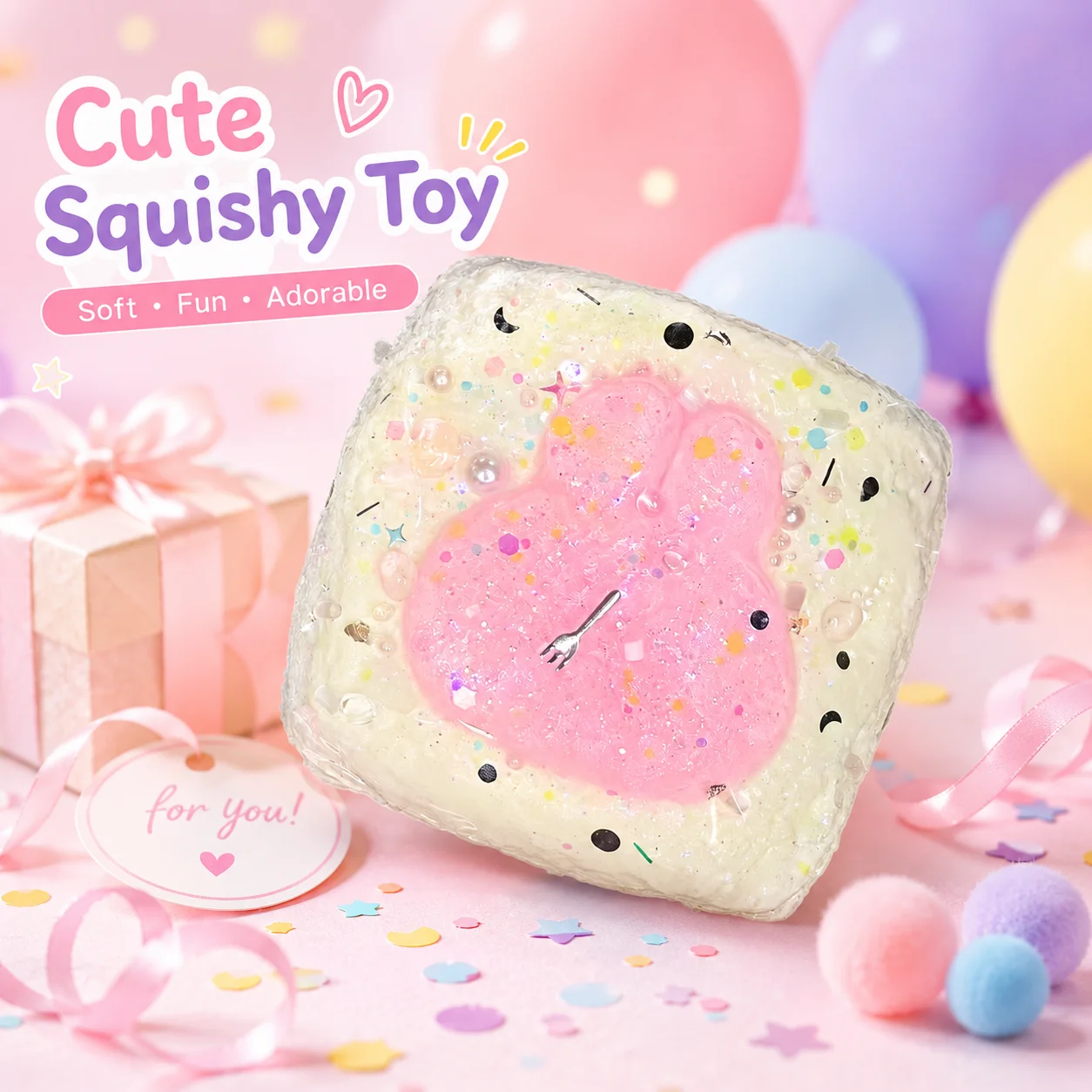 Realistic Star Confetti Square Toast Squishy Toy Slow Rebound Stress Relief Squeeze Toy Pretend Play Decoration Gift
Realistic Star Confetti Square Toast Squishy Toy Slow Rebound Stress Relief Squeeze Toy Pretend Play Decoration Gift